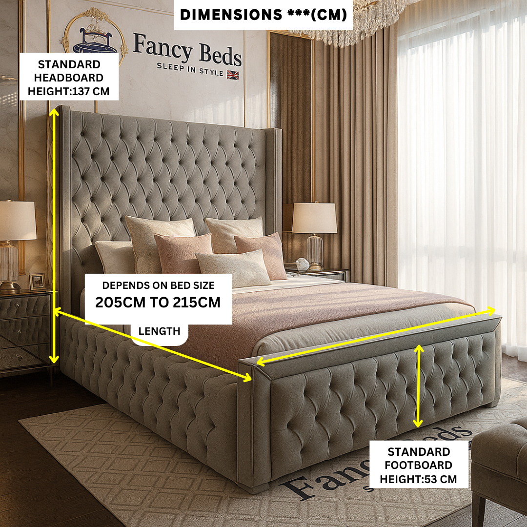 Buckingham Wingback Frame Bed