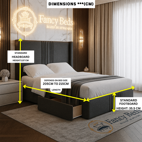 Contemporary Storage Upholstered Bed Frame