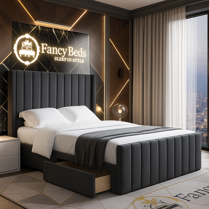 Elite Vertical Panel Bed with Storage Drawers