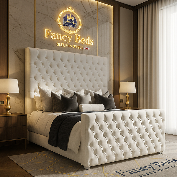 Luxe Diamond Tufted Upholstered Bed Frame