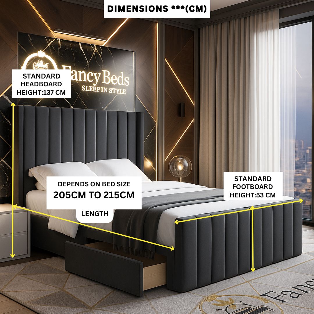 Elite Vertical Panel Bed with Storage Drawers